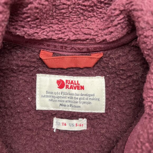 Fjallraven Singi Fleece Jacket Kids 5-6Y Red G1000 Layer Transitional Gorpcore - Picture 2 of 7
